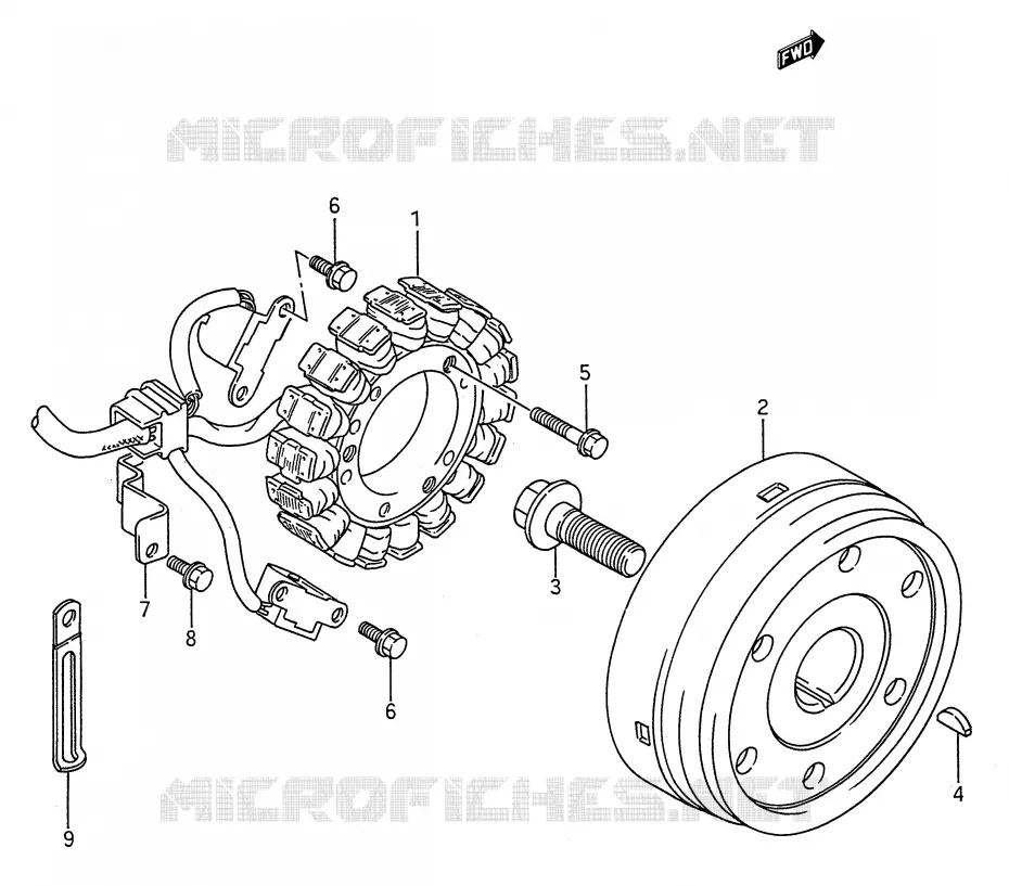 ALLUMAGE ROTOR - STATOR Suzuki MOTO 1400 INTRUDER 1995  VS1400GLFS(E28)