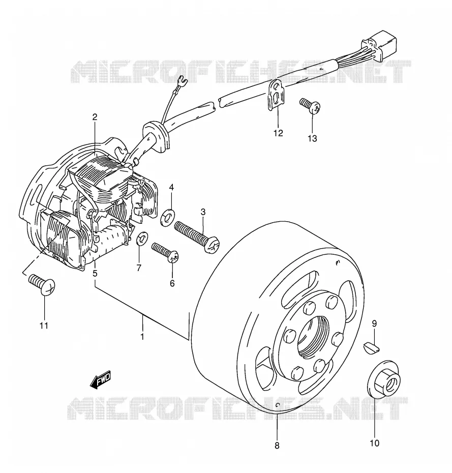 ALLUMAGE ROTOR - STATOR Suzuki MOTO 50 TS-X 1986  TS50XKG(E1)