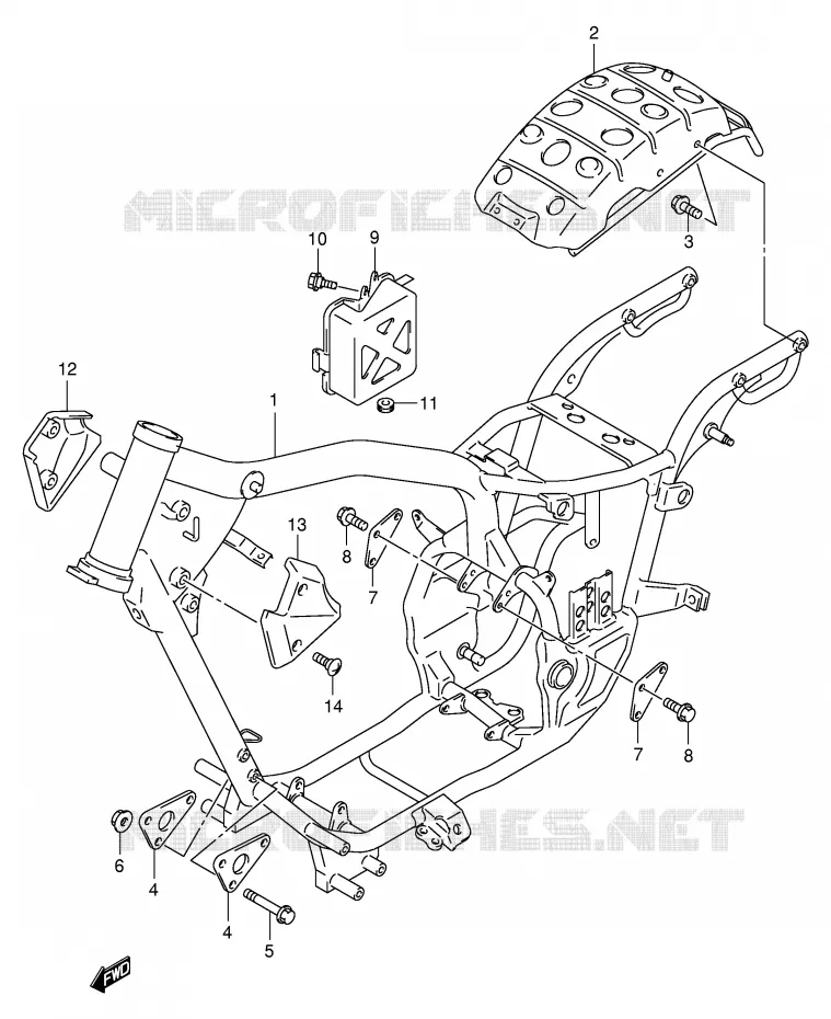 CADRE Suzuki MOTO 125 INTRUDER 2003  VL125K3(E2)