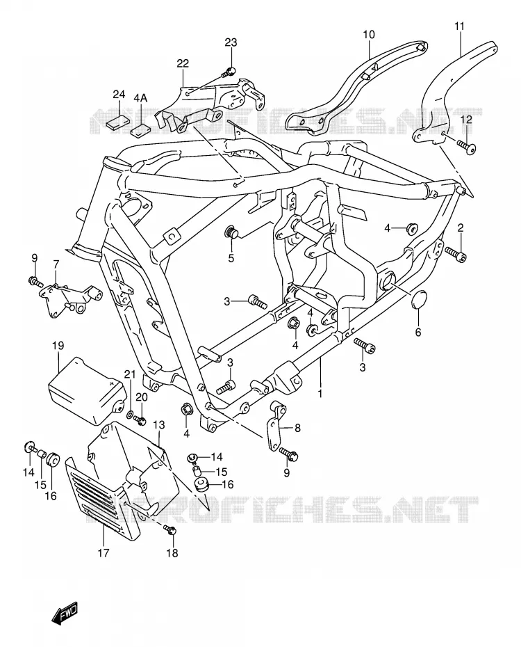 CADRE Suzuki MOTO 1500 INTRUDER 2000  VL1500Y(E2)
