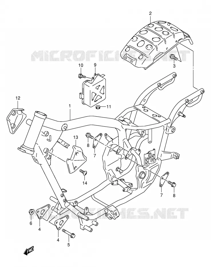 CADRE Suzuki MOTO 250 INTRUDER 2003  VL250K3(E2)