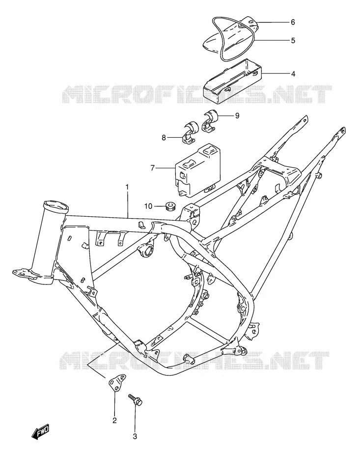 CADRE Suzuki MOTO 50 TS-W 1985  TS50WF(E6)