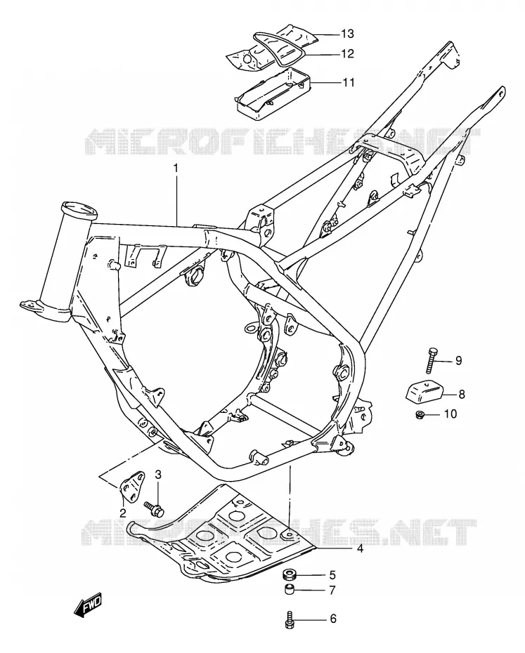 CADRE Suzuki MOTO 50 TS-X 1991  TS50XAM(E4)