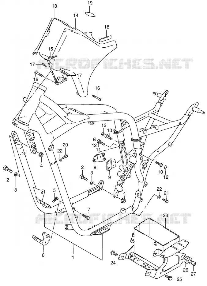 CADRE Suzuki MOTO 800 INTRUDER 2005  VS800K5(E3/E28)