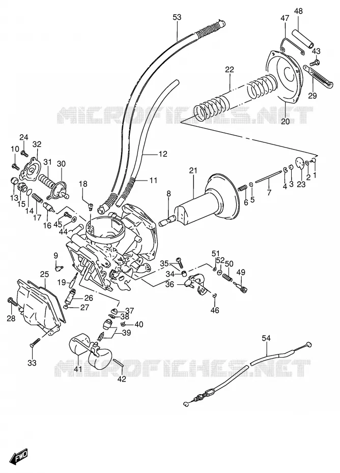 CARBURATEUR (FRONT) Suzuki MOTO 800 INTRUDER 2000  VS800GLY(E2)
