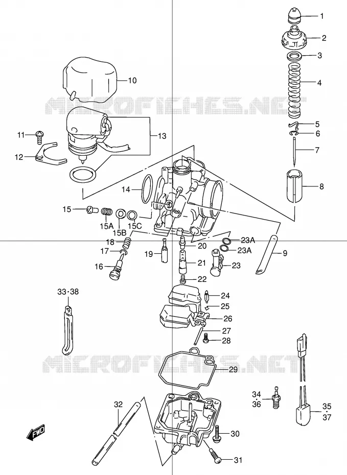 CARBURATEUR Suzuki MOTO 50 STREET-MAGIC 2000  TR50SY(E2)