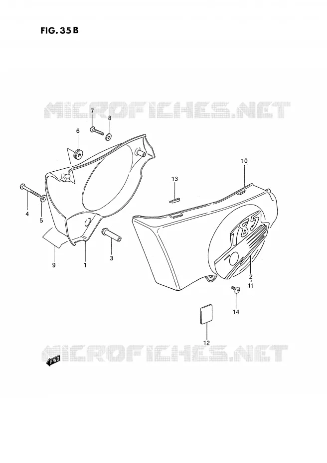 CARENAGES ARRIERE  (MODELE P/R) Suzuki MOTO 185 TS-ER 1993  TS185ERP(E24)