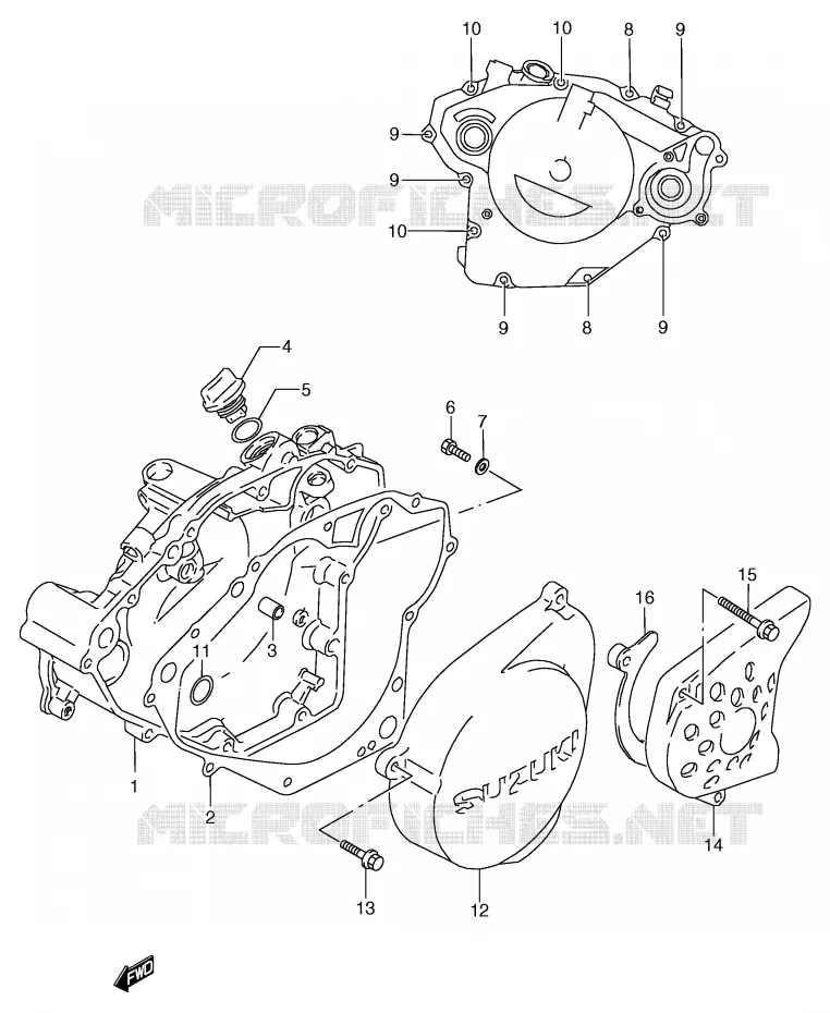 CARTER Suzuki MOTO 125 TS-R 1990  TS125RL(E2)