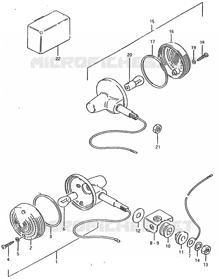 CLIGNOTANTS (E16) Suzuki MOTO 125 TS-ER 1996  TS125ERT(T/X)