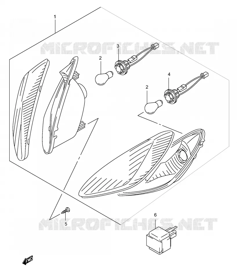 CLIGNOTANTS (MODELE K4/K5) Suzuki SCOOTER 150 BURGMAN 2004  UH150K4(P19)