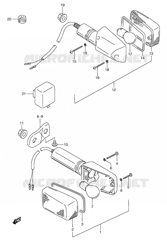 CLIGNOTANTS Suzuki MOTO 125 TS-R 1994  TS125RR(E2)
