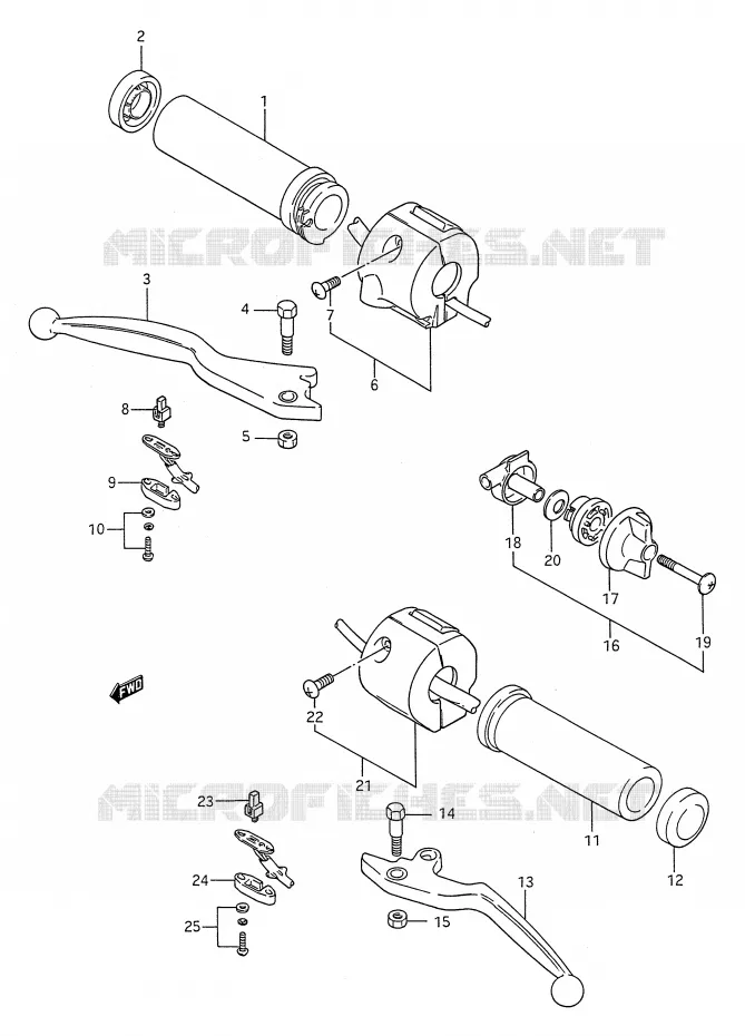 COMMODOS (MODELE H/J) Suzuki MOTO 1400 INTRUDER 1995  VS1400GLFS(E28)