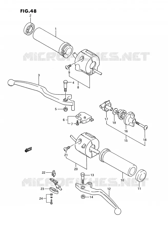 COMMODOS (MODELE K/L/M/N/P/R) Suzuki MOTO 1400 INTRUDER 1988  VS1400GLP J/VS1400GLF J (E01,E02,E04,E15,E16,E17,E18,E22,E25,E34,E39,E77)