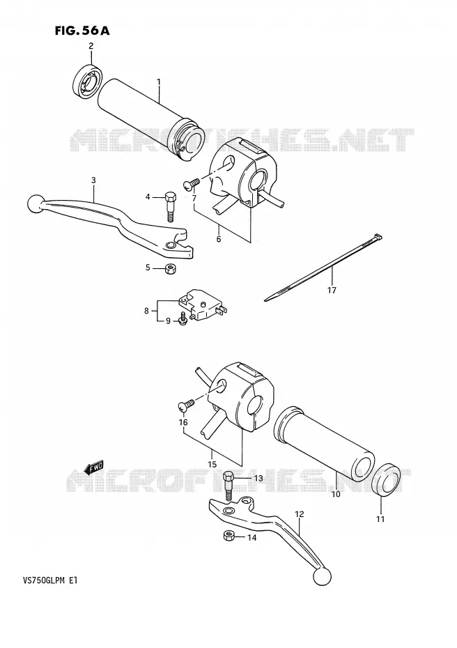 COMMODOS (MODELE K/L/M) Suzuki MOTO 750 INTRUDER 1991  VS750GLFM(E1)