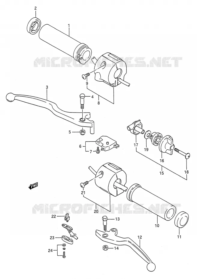 COMMODOS (MODELE L/M/N/P/R) Suzuki MOTO 1400 INTRUDER 1988  VS1400GLFJ(E28)