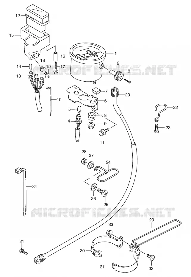 COMPTEUR (E24) Suzuki MOTO 125 TS-R 1991  TS125RM(E2)