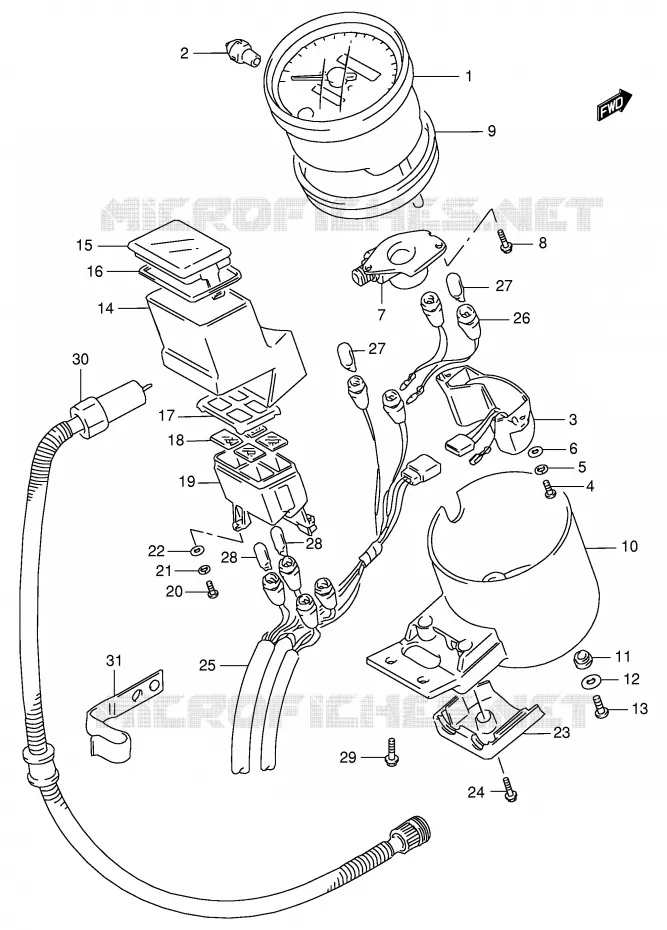 COMPTEUR Suzuki MOTO 800 INTRUDER 1998  VS800GLW(E2)