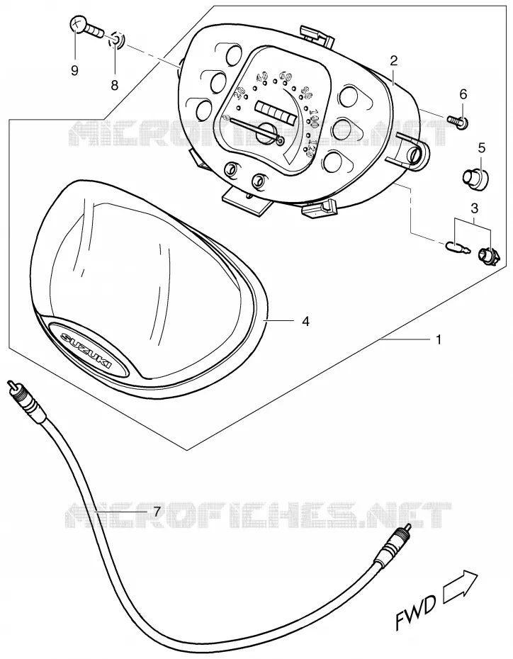 COMPTEUR Suzuki SCOOTER 50 ESTILETE 2001  UF50ZK1