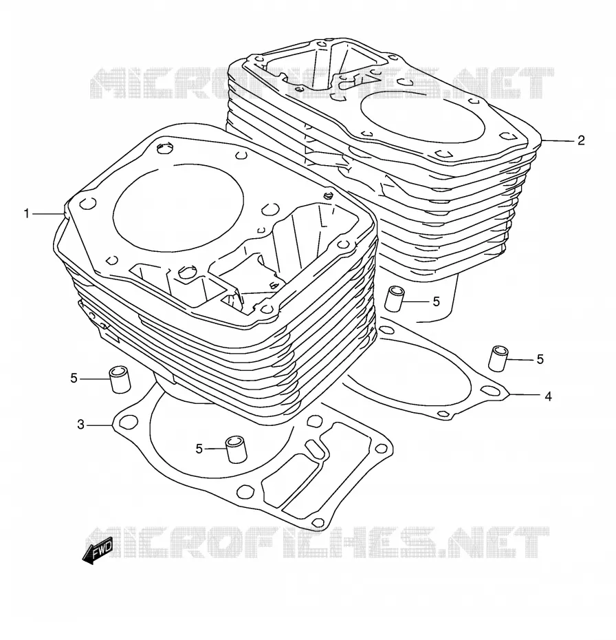 CYLINDRE (MODELE W/X/Y) Suzuki MOTO 1500 INTRUDER 2000  VL1500Y(E2)