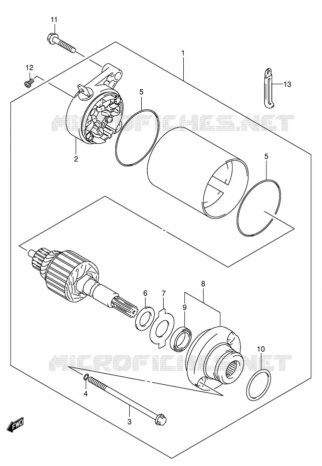 DEMARREUR Suzuki MOTO 125 INTRUDER 2000  VL125UY(E22)