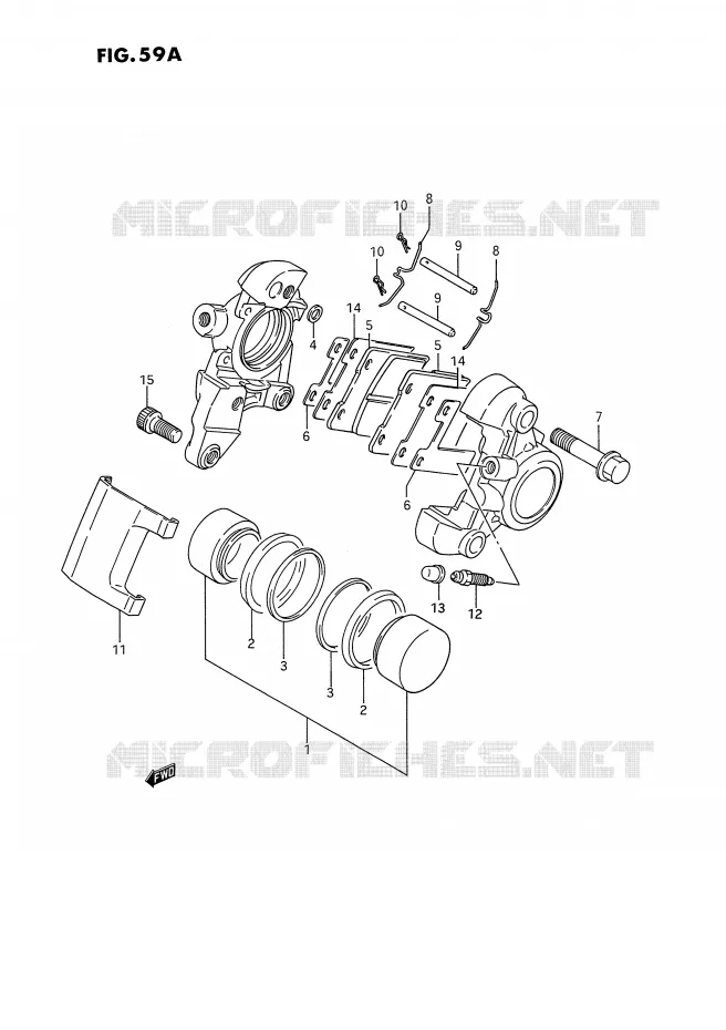 ETRIER DE FREIN ARRIERE (MODELE P/R/S) Suzuki MOTO 1400 INTRUDER 1994  VS1400GLPR(E2)