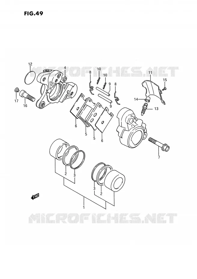 ETRIER DE FREIN AVANT Suzuki MOTO 1400 INTRUDER 1987  VS1400GLPH(E2)