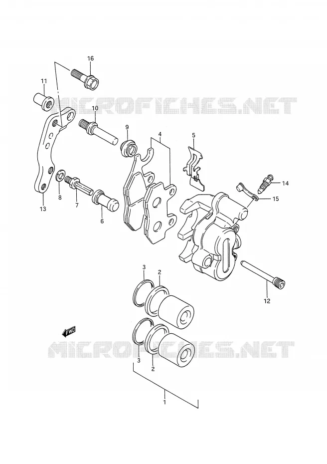 ETRIER DE FREIN AVANT Suzuki MOTO 200 TS-R 1992  TS200RN(E28)