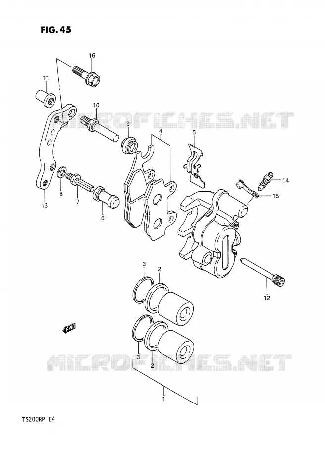 ETRIER DE FREIN AVANT Suzuki MOTO 200 TS-R 1993  TS200RP(E4)
