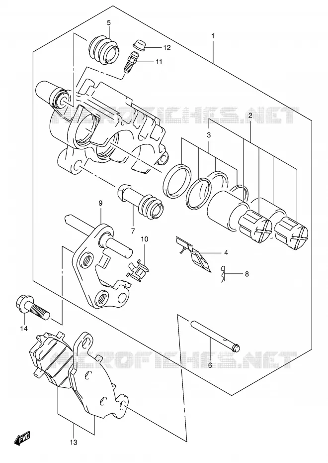 ETRIER DE FREIN AVANT Suzuki MOTO 800 VOLUSIA 2002  VL800K2(E2)