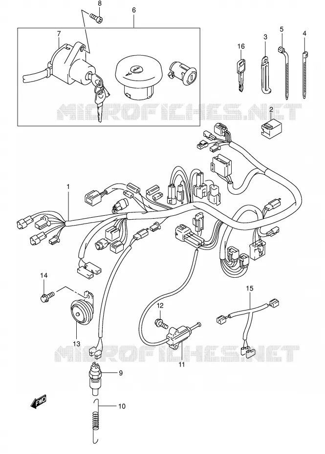 FAISCEAU ELECTRIQUE Suzuki MOTO 125 INTRUDER 2001  VL125K1(E2)