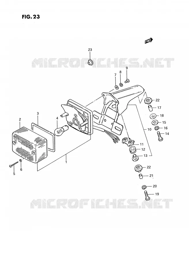 FEU ARRIERE (E2, E26) Suzuki MOTO 185 TS-ER 1994  TS185ERR(E24)