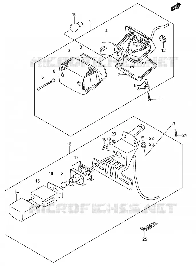 FEU ARRIERE (MODELE K5) Suzuki MOTO 800 INTRUDER 2004  VS800GLK4(E3/E28)