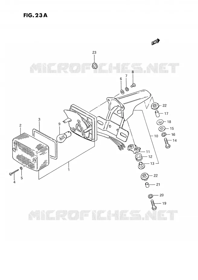 FEU ARRIERE (MODELE N/P/R E24) Suzuki MOTO 185 TS-ER 1989  TS185ERK(E24)