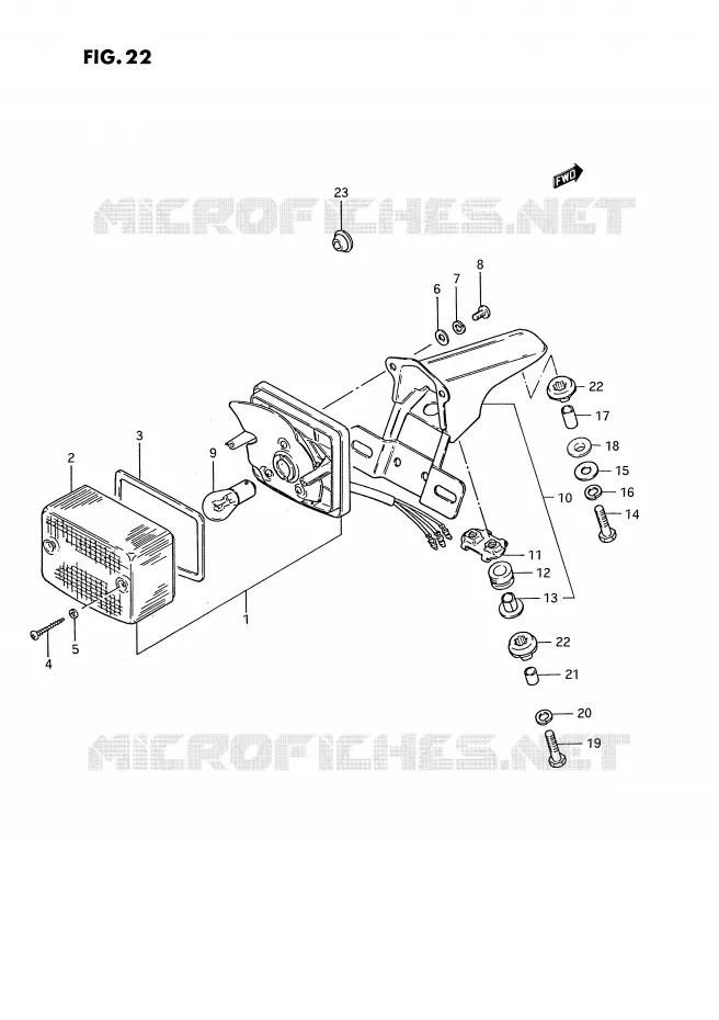 FEU ARRIERE (MODELE Z/K/P) Suzuki MOTO 185 TS-ER 1994  TS185ERR(E24)