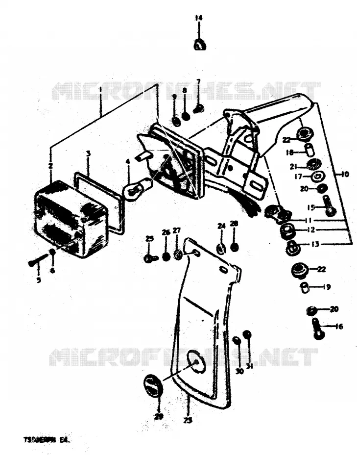 FEU ARRIERE Suzuki MOTO 50 TS-ER 1979  TS50ERPN(N)