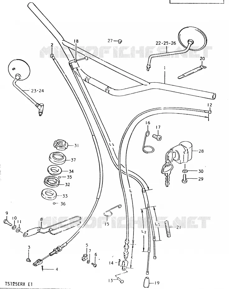 GUIDON Suzuki MOTO 125 TS-ER 1996  TS125ERT(T/X)