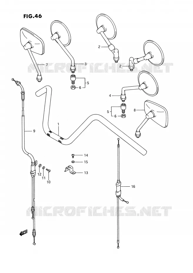 GUIDON (VOIR NOTE) Suzuki MOTO 1400 INTRUDER 1990  VS1400GLPL(E2)