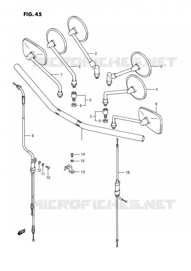 GUIDON (VS1400GLFH/GLFJ/GLFL/GLFM/GLFN/GLFP) Suzuki MOTO 1400 INTRUDER 1992  VS1400GLPN(E2)