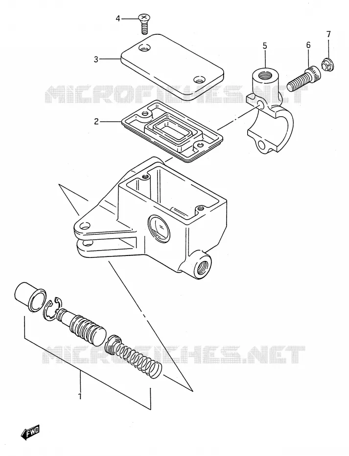 MAITRE CYLINDRE AVANT (MODELE H/J) Suzuki MOTO 1400 INTRUDER 1987  VS1400GLPH(E28)