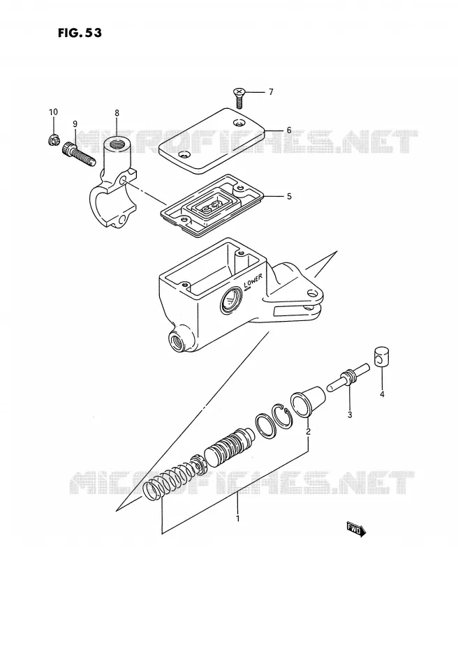 MAITRE CYLINDRE D'EMBRAYAGE (VS1400GLFH/GLFJ/GLFL/GLFM/GLFN/GLFP) Suzuki MOTO 1400 INTRUDER 1987  VS1400GLPH(E2)