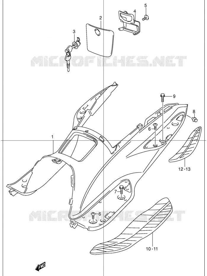 MARCHE PIEDS Suzuki SCOOTER 150 EPICURO 2001  UC150RK1(E34)