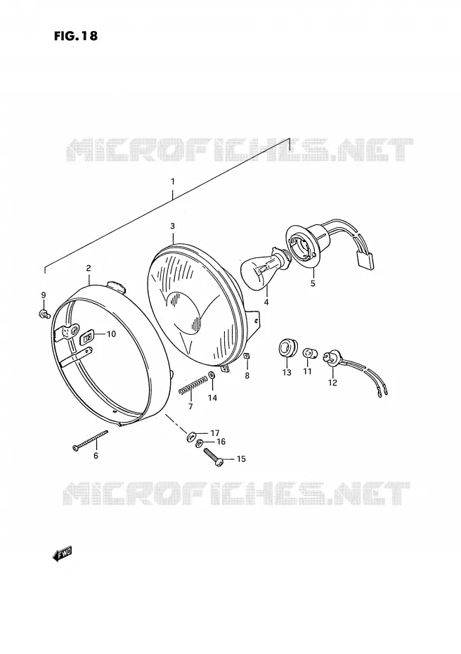 PHARE (E2) Suzuki MOTO 185 TS-ER 1994  TS185ERR(E24)
