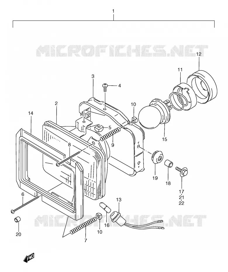 PHARE Suzuki MOTO 125 TS-R 1991  TS125RM(E2)