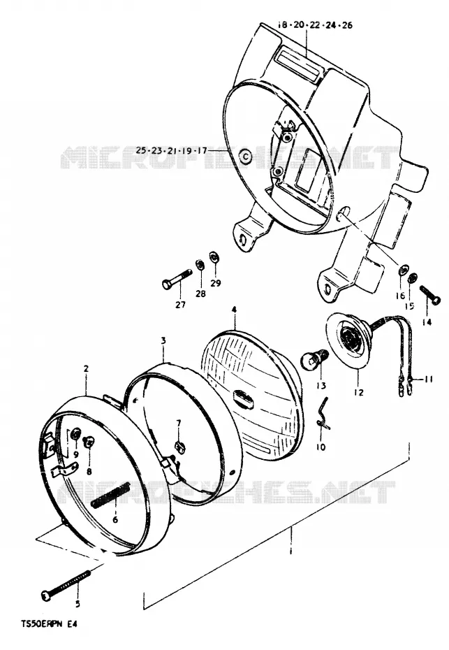PHARE Suzuki MOTO 50 TS-ER 1979  TS50ERPN(N)