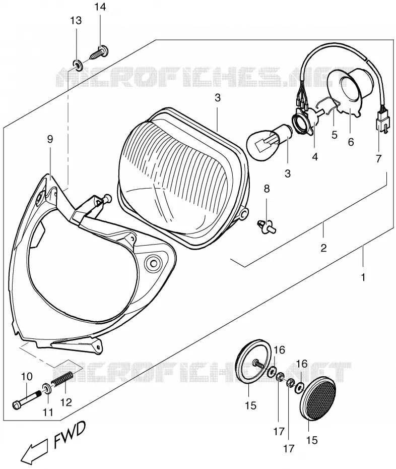 PHARE Suzuki SCOOTER 50 ESTILETE 2000  UF50Y
