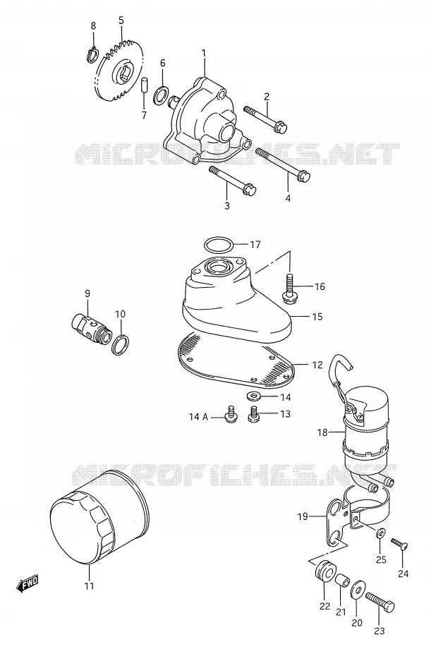 POMPE A HUILE - POMPE A ESSENCE Suzuki MOTO 1400 INTRUDER 1988  VS1400GLFJ(E28)