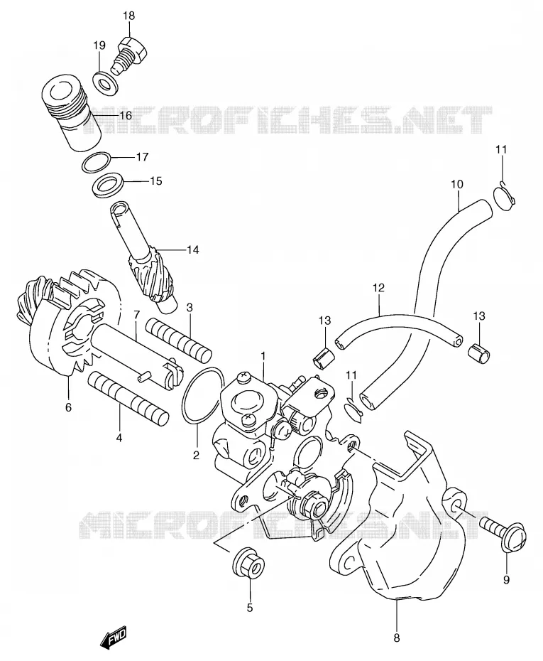 POMPE A HUILE Suzuki MOTO 125 TS-R 1989  TS125RK(E2)