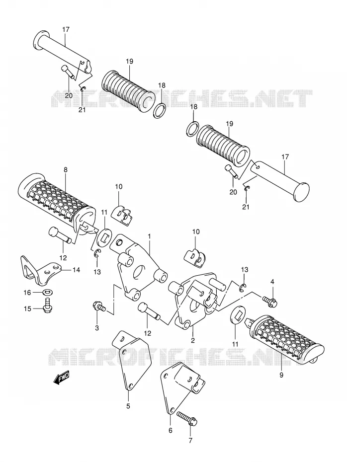 REPOSE PIED Suzuki MOTO 125 INTRUDER 2000  VL125Y(E2)