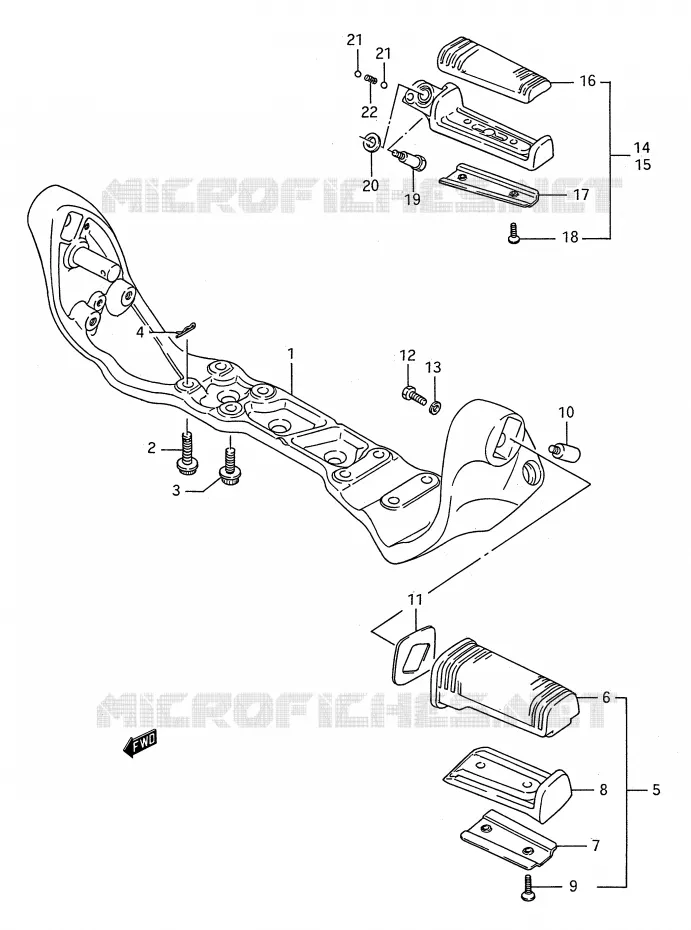 REPOSE PIED Suzuki MOTO 1400 INTRUDER 1990  VS1400GLPL(E28)