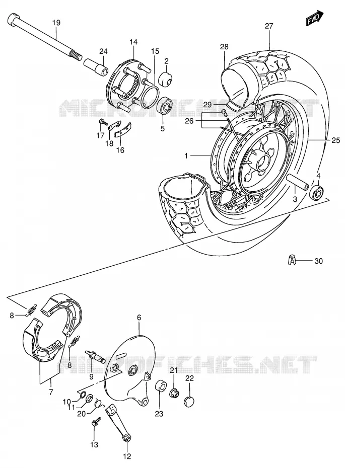 ROUE ARRIERE Suzuki MOTO 800 INTRUDER 2003  VS800GLK3(E3/E28)